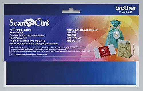 BROTHER Scan N Cut - BLUE FOIL - 4 Sheets 10cm x 20cm - Brand New - CAFTSBLU1