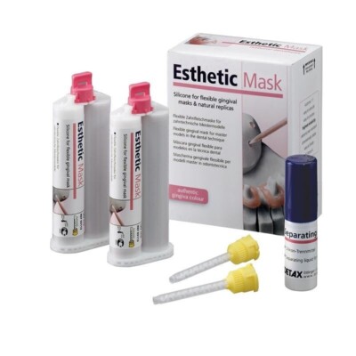 DETAX Esthetic Mask Silicone Flexible Gingival Mask - 2 Cartridge Pack