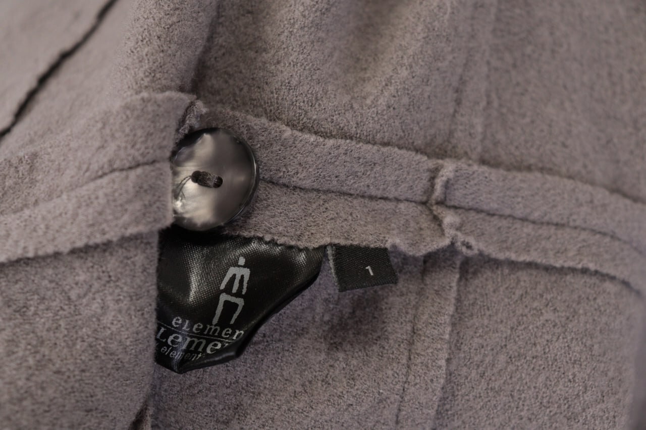 ELEMENTE CLEMENTE Gray Wool Knit Embroidered Sing… - image 14