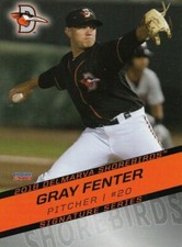 2018 Delmarva Shorebirds Gray Fenter Baltimore Orioles