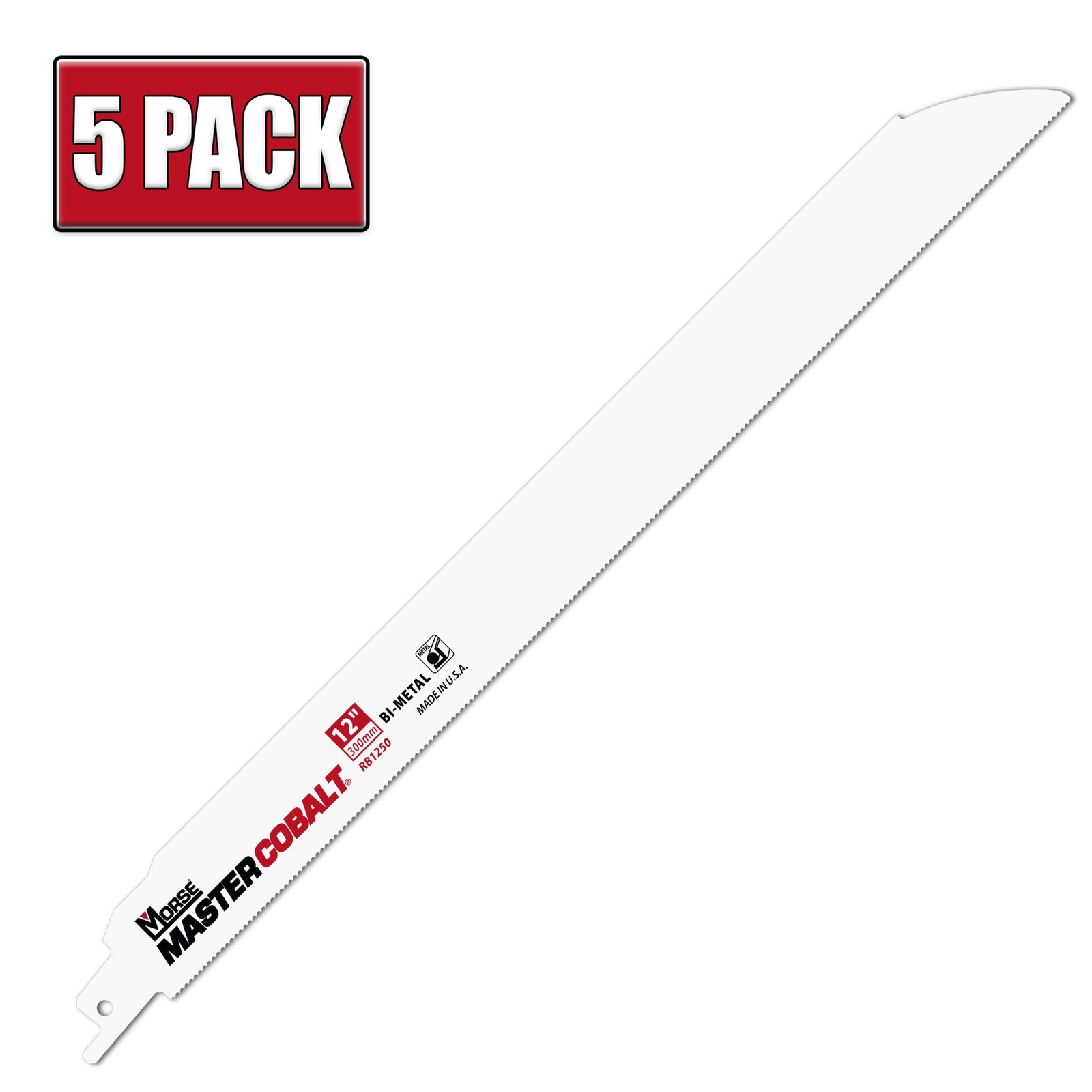 12" x .05" 18 TPI Morse Master Cobalt BiMetal Reciprocating Saw Blades