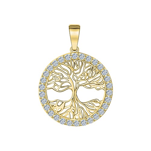 Ciondolo Albero Della Vita In Argento 925 Con Conchiglia Abalone – Diametro 2 Cm, Regalo Donna