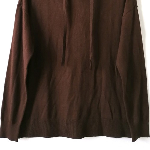 NWT Member's Mark Luxury Women Brown Drop Shoulder Cashmere Blend Hoodie Size S - Picture 3 of 7