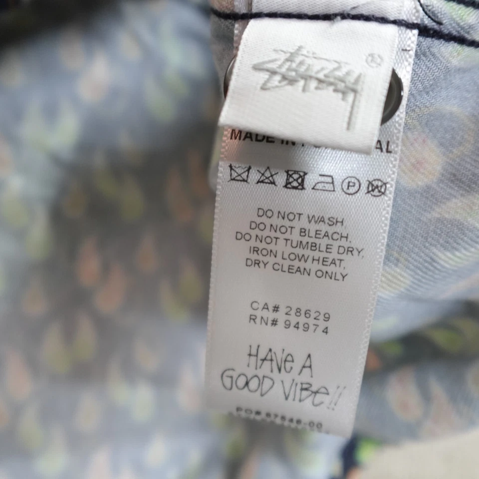 Camisa hawaiana Stussy grande negra cachemira campamento cuello lazo Lyocell Portugal Foto 4 de 4