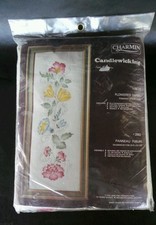 Paragon Candlewicking Flowered Panel Kit 08-73 NIP Embroidery Kit Muslin