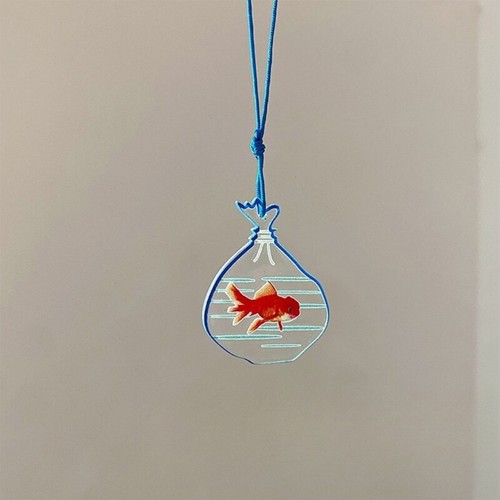 Cute Acrylic Pocket Fish Decoration Hanging Pendant Bag Charm for Festives Gift - Picture 6 of 8