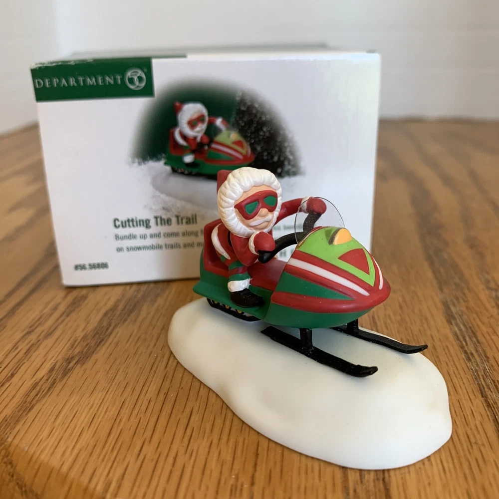 Dept 56 North Pole Series Accessory 2000 Cutting The Trail Snowmobile 56806