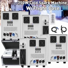 4PCS Cold Spark Machine 750W Stage Effect DMX Firework Wedding 6.6-9.8ft w/Case
