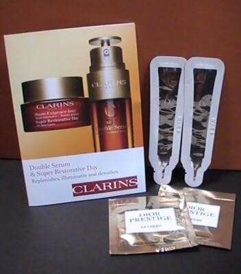 DIOR- Prestige & CAPTURE TOTALE Creme CLARINS - Double Serum & Super Day - 6 NEW