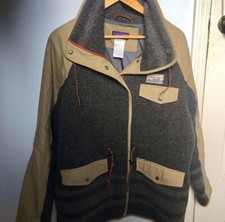 Patagonia Womens Gray Reclaimed Wool Long Sleeves Parka Coat Size Medium