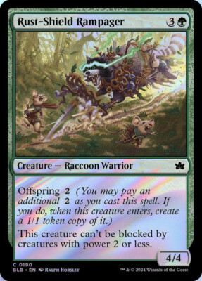 Rust-Shield Rampager 0190 MTG Bloomburrow Common Foil NP