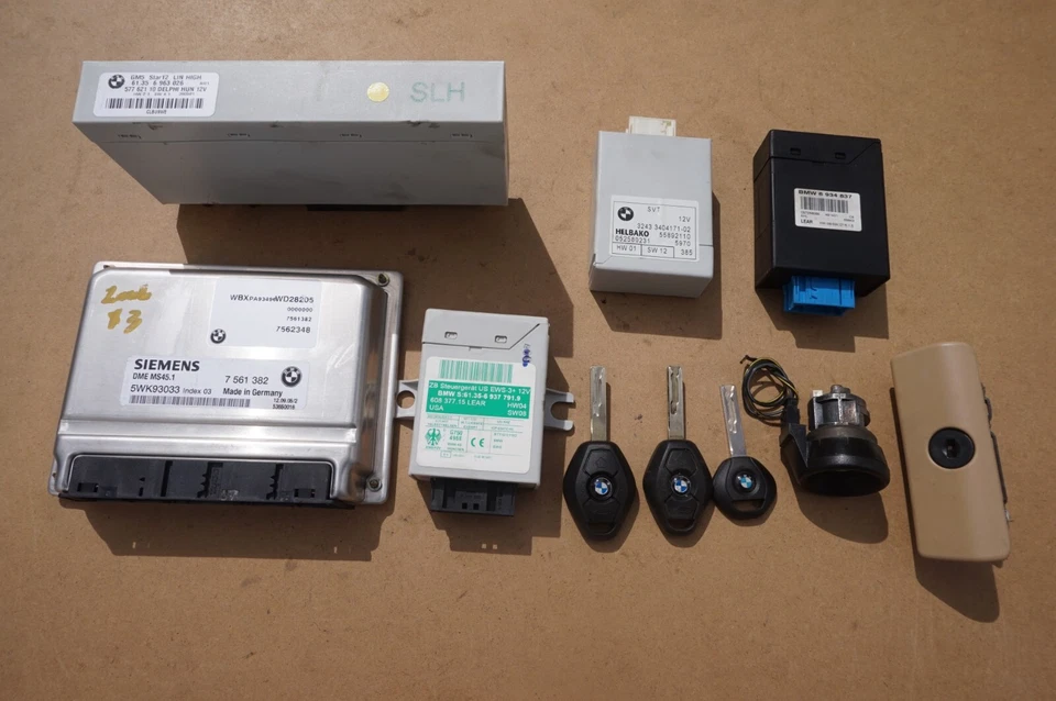 BMW X3 2006 3L MS45.1 ECU ECM DME KIT 7561382 INMOVILIZADOR BLOQUEO DE ENCENDIDO CONTROL REMOTO Foto 2 de 4