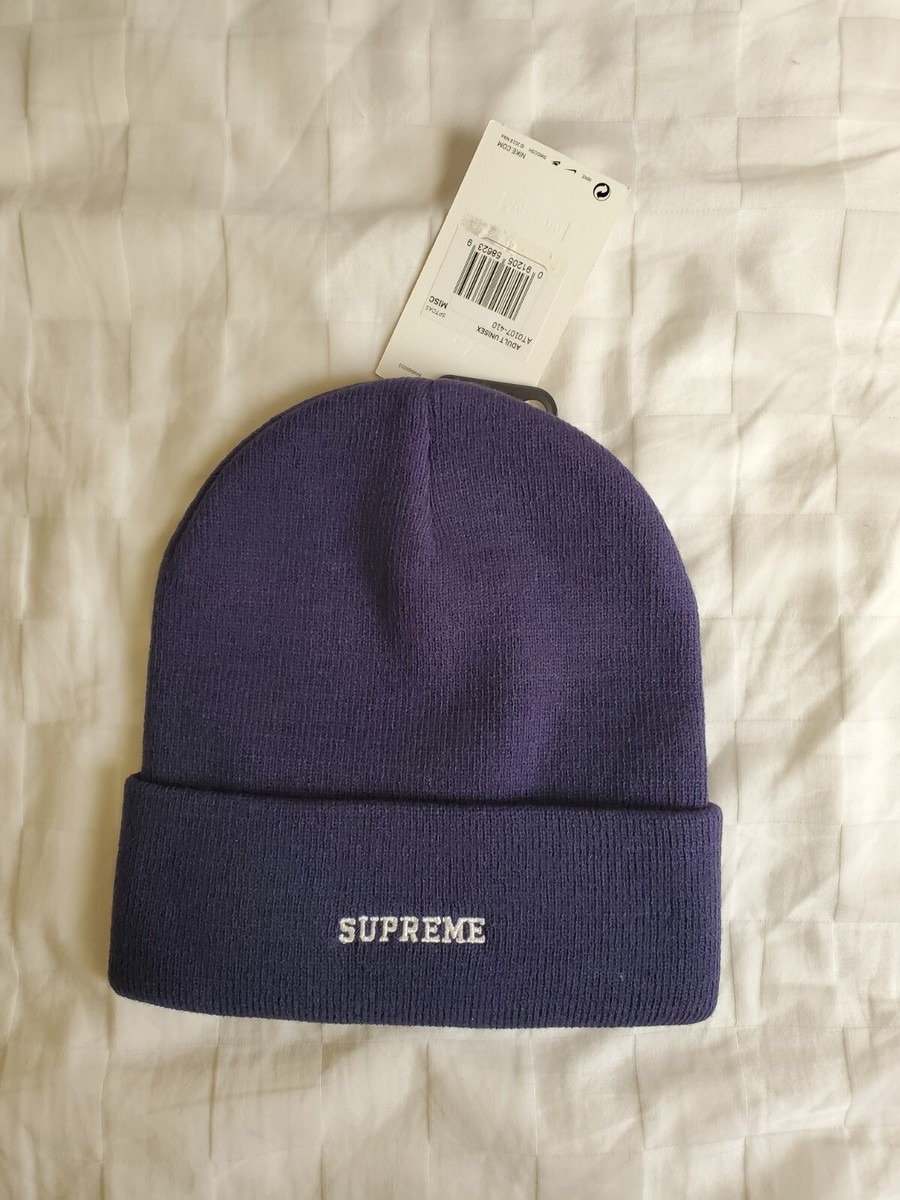 帽子 Supreme Nike Beanie Navy Supreme x Nike Beanie Navy FW18 100% Authentic AT0107-410 | eBay