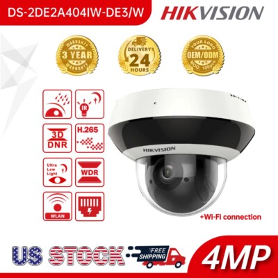 4MP 4X Outdoor IR Wi-Fi Mini Dome PTZ IP Camera HIKVISION DS-2DE2A404IW-DE3/W