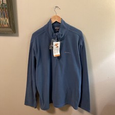 Men's Eddie Bauer Quest Fleece 1/4 Zip Pullover size XXL - new w/ tags - blue