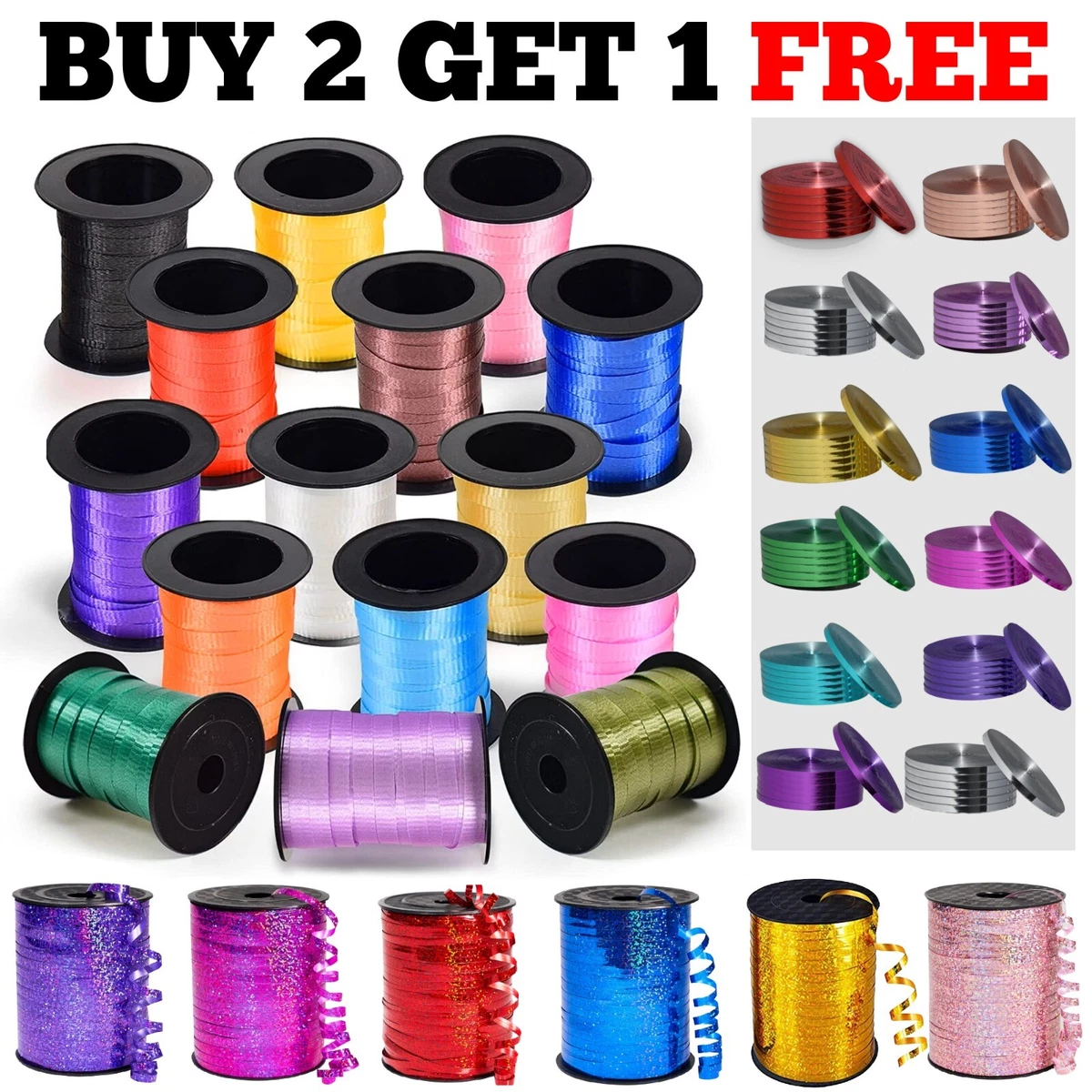50 METERS BALLOON RIBBONS CURLING STRING TIE FOR GIFT WRAPPING HELIUM BALLOON UK