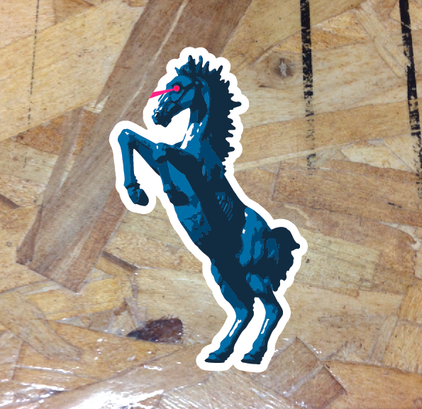 Blucifer Horse Statue DIA Evil Eye Laser Eye Colorado Parody Funny ...