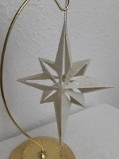 White Northlight Star Glittered Sequins Accents Christmas Hanging Ornament