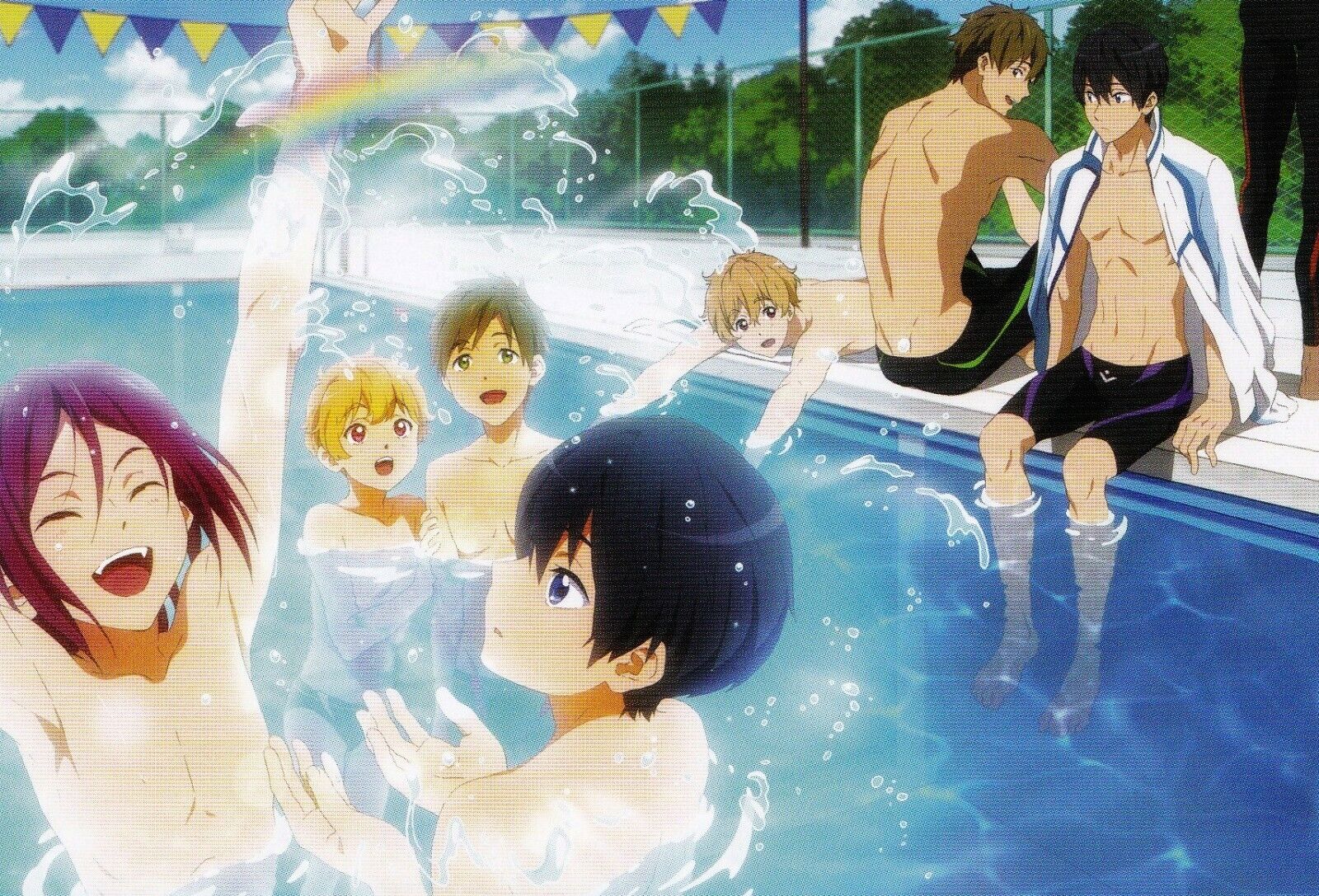 Free! Iwatobi Swim Club - 3D Postcard - Haruka / Makoto / Rin