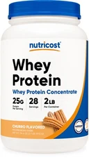Nutricost Whey Protein Concentrate 2 LB Churro Flavored - Non-GMO, Gluten-Free