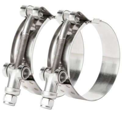 #ad 2x 2quot; Inch T BOLT CLAMP SILICONE STAINLESS STEEL HOSE TURBO INTAKE INTERCOOLER $4.48