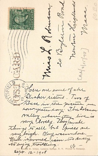 Mount Lebanon NY A Group of Shakers - North Family Postcard - Picture 2 of 2