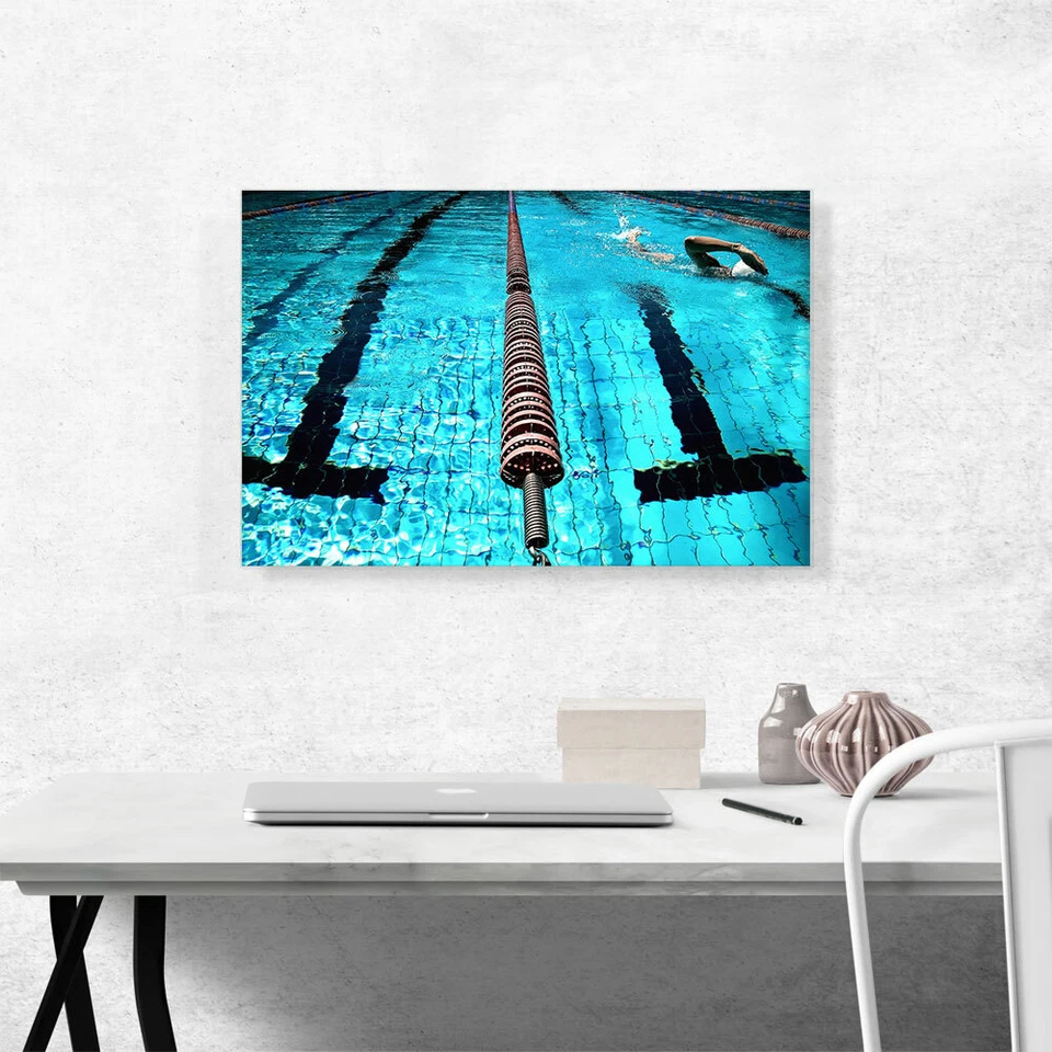 Impresión artística en lienzo de nadador de piscina olímpica ARTCANVAS Foto 2 de 4