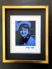 ANDY WARHOL GORGEOUS 1984 SIGNED JACKIE KENNEDY PRINT MATTED AND FRAMED