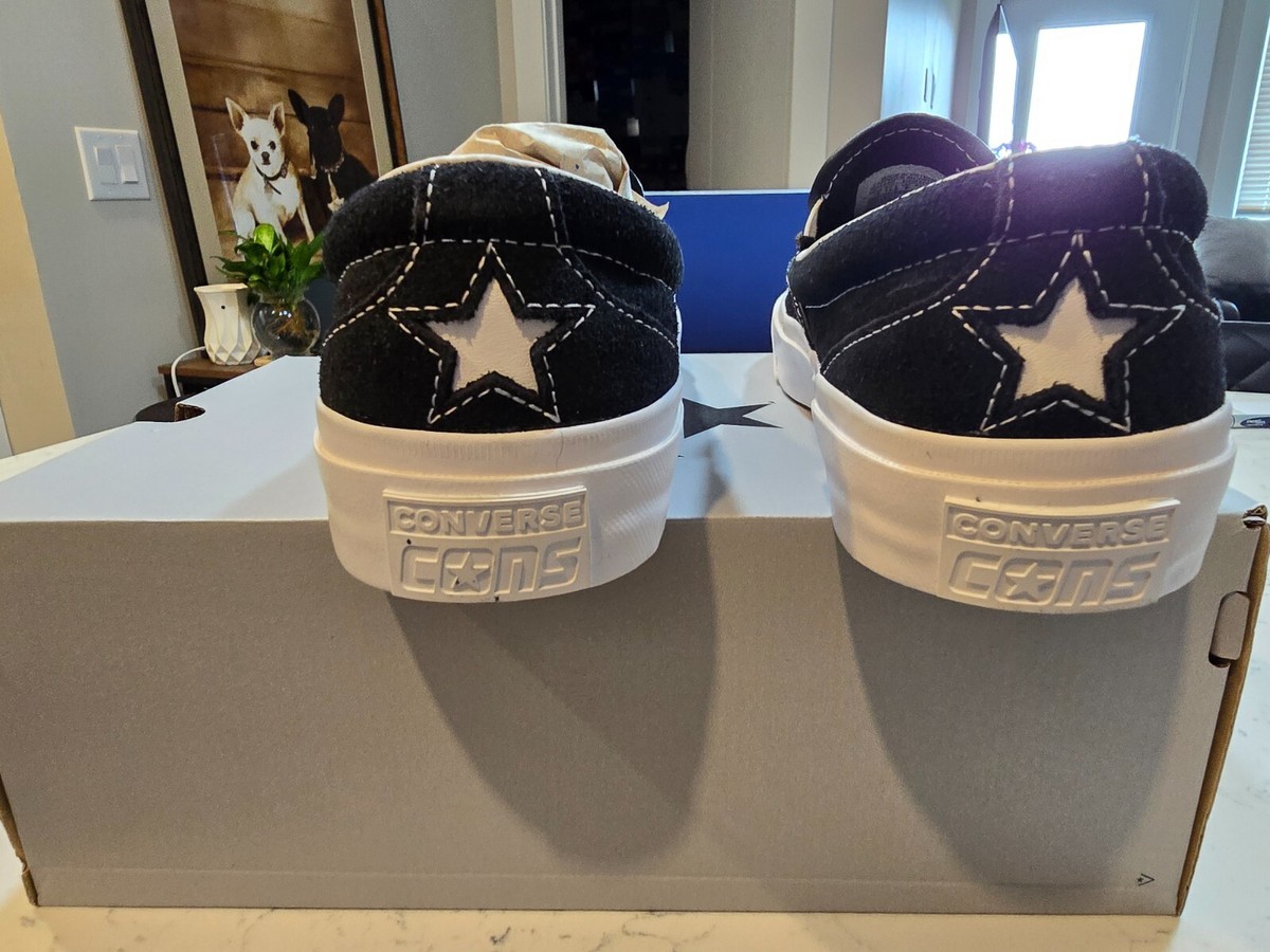 Converse Cons One Star CC Pro Suede Slip - Black/White [160545C