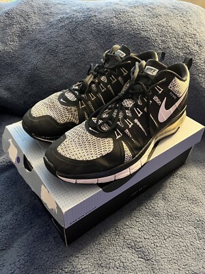 Nike Air Max TR 180 Mens Running Shoes Size 13 Flywire Black White  723973-016