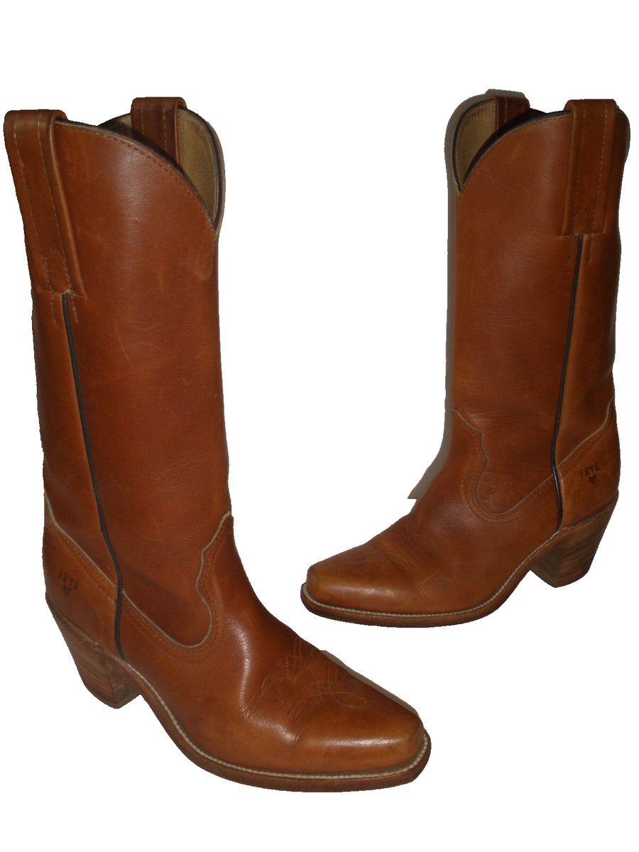 FRYE COWGIRL LEATHER BOOTS SIZE US 5.5 HOT VINTAGE FREE S/H  display picture 3