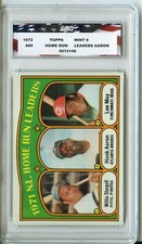 1972 Topps #89 Hank Aaron Home Run Leaders AGC 9 Mint Atlanta Braves