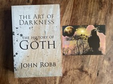 JOHN ROBB - THE ART OF DARKNESS  HISTORY OF GOTH /SIGNED PAPERBACK BOOK/POSTCARD