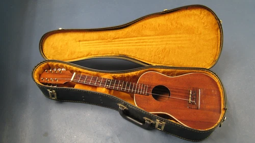 Vintage Hawaiian 8 String Taro Patch Tamanaha Ukulele w Case VGC Great Sound