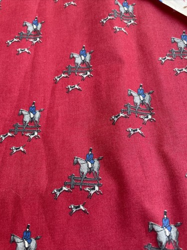 Vintage Joan Kessler Concord Equestrian Fabric Cotton 5 Yards x 44”w One Piece - Picture 2 of 7