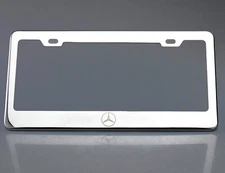CUSTOM LICENSE PLATE FRAME Laser Engraved Stainless Steel fit Mercedes Benz