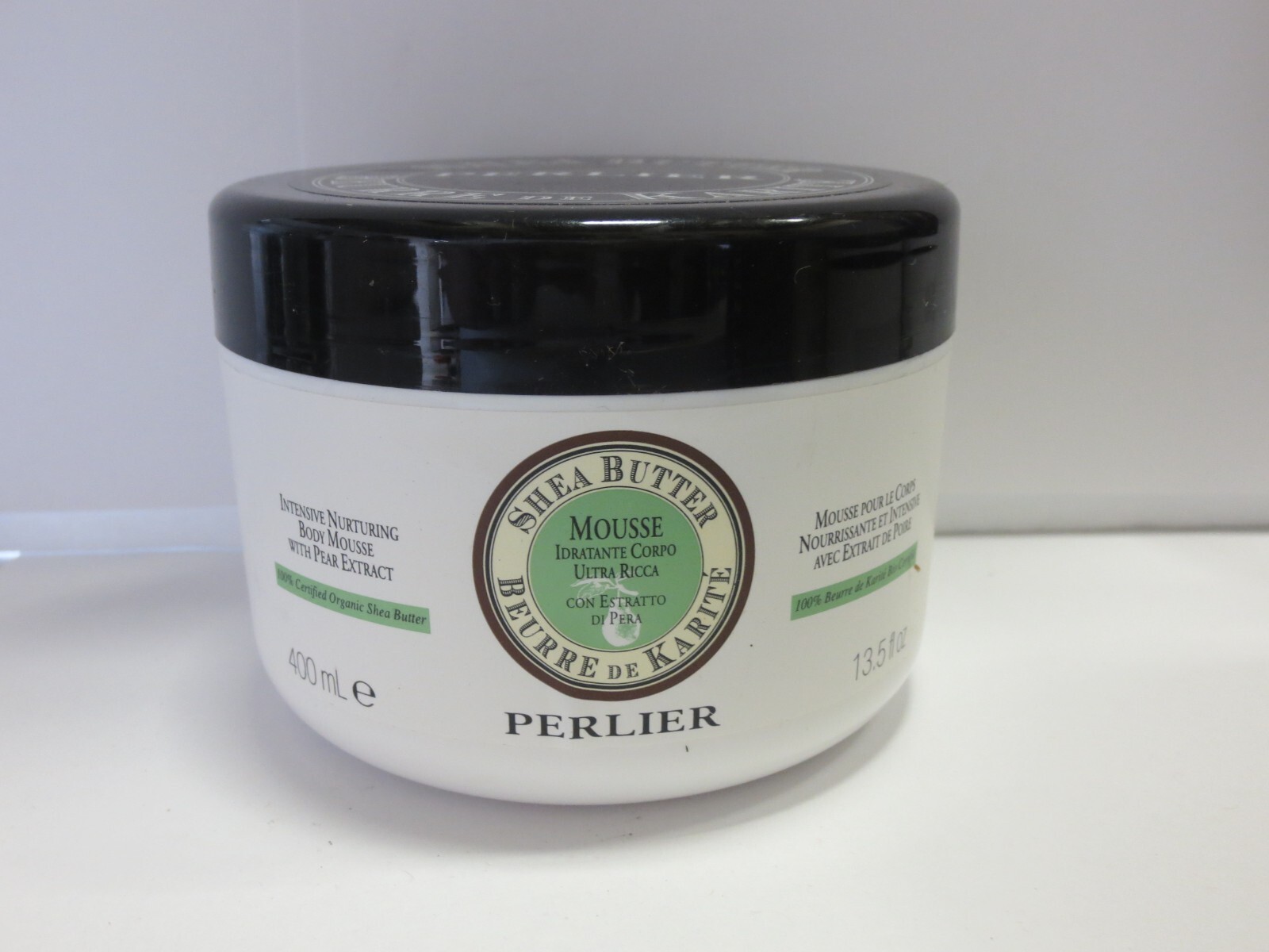 PERLIER SHEA BUTTER MOUSSE INTENSIVE BODY MOUSSE WITH PEAR EXTRACT 13.5