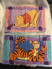 Vintage Winnie The Pooh With Ladybug Tigger On Opposite Side Pillowcase Set