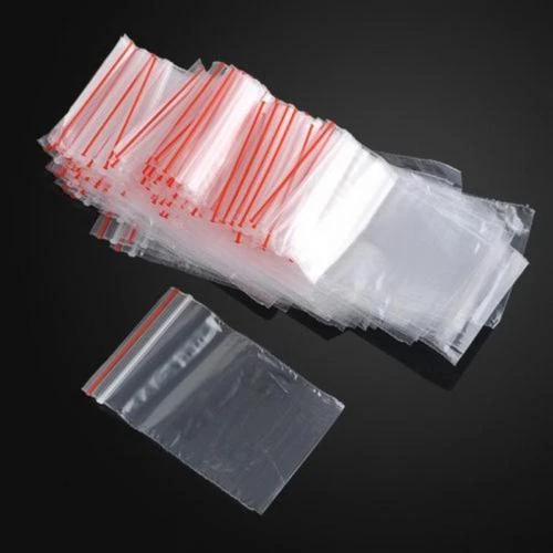 100Pcs Small Zip Lock Baggies Plastic Packaging Bags Small Storage