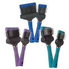Master Grooming Tools Flexible Slicker Brushes - Single Flex Extra Firm Blue