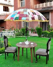 Indian Mandala Garden Parasol Cotton Sunshade Parasols Umbrella For Summers