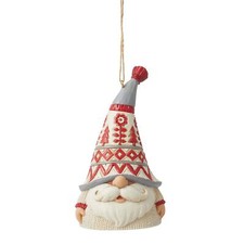 Jim Shore Heartwood Creek Nordic Noel Gnome In White Sweater Hanging Orn 6013252