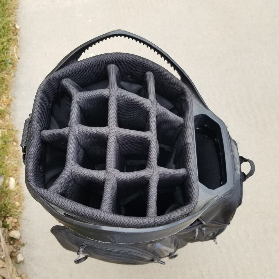 Under Armour Armada Cart Bag 14 Way Divider Black eBay