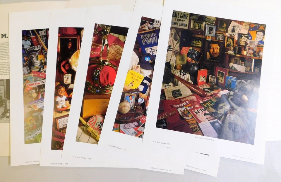 1992 The Art of David Spindel ~ Portfolio of Five Prints - Baseball Memorabilia - Image 2 of 2