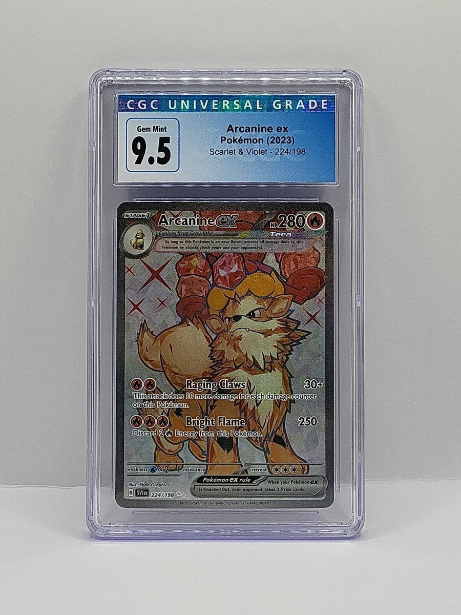 Japanese Arcanine EX 092/078 Scarlet and Violet CGC 9.5 Mint+