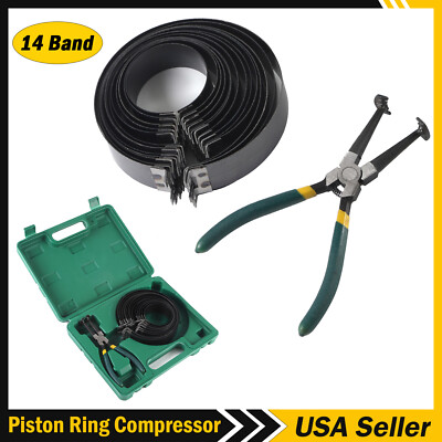Professional Piston Ring-Compressor Cylinder Installer W Plier & 14 Band- Tool E - Foto 3