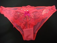 L Victoria's Secret Sheer Back Lace Sequins Ringtone Satin Bow Cheekini Panties L Victoria's Secret Sheer Back Lace Sequins Ringtone Satin Bow Cheekini Panties