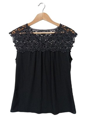 HALLHUBER ärmellose Bluse Damen Bluse Gr. DE 36 schwarz Casual-Look