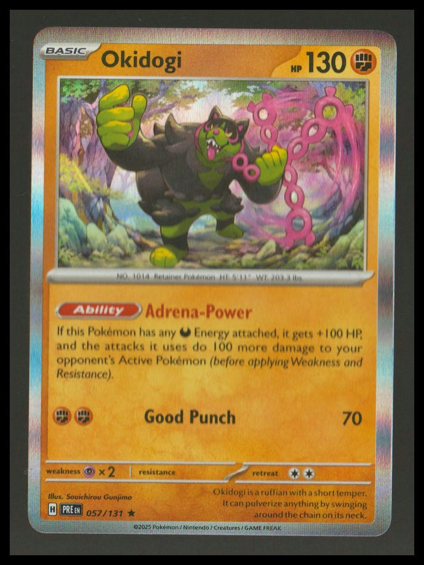 Okidogi Pokémon 057/131 SV: Prismatic Evolutions Rare Near Mint or Better