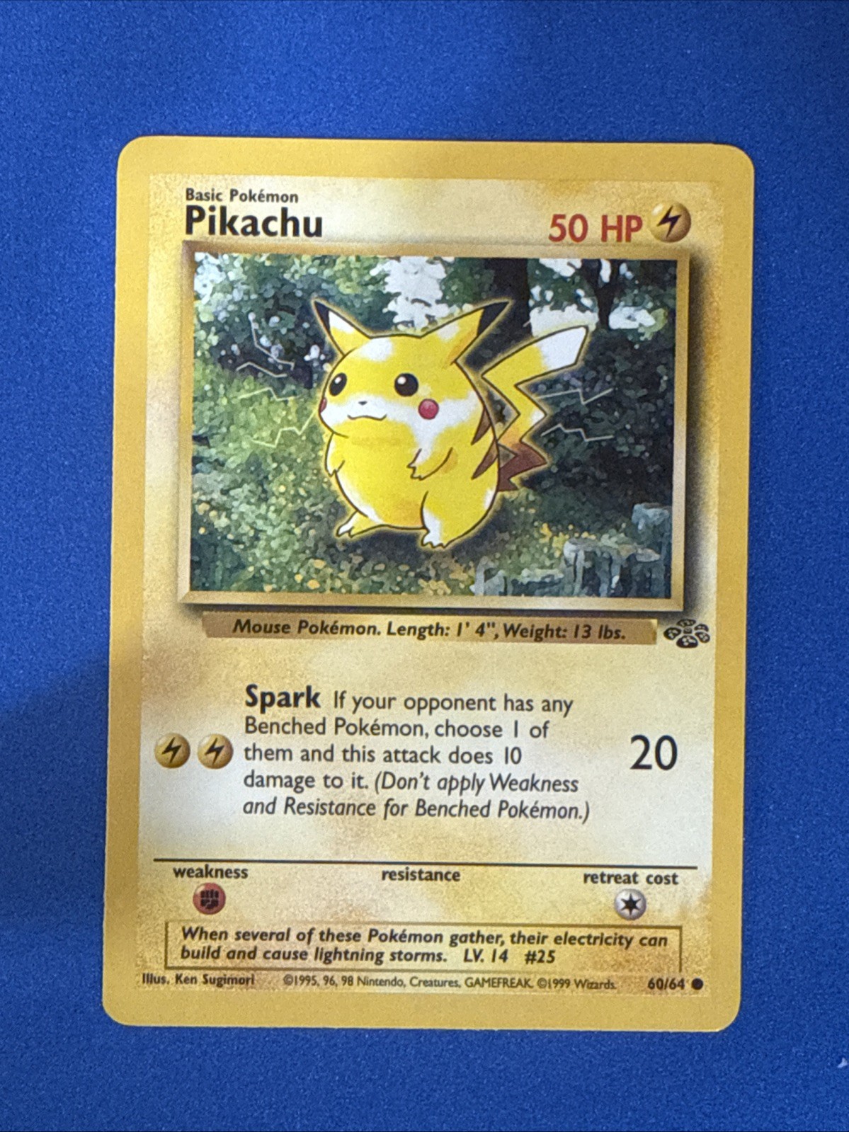 Pokémon Pikachu TCG Jungle Card 60/64 1st Edition Common LP